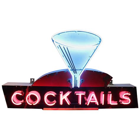 Vintage Neon "Cocktails" Sign at 1stDibs | vintage neon cocktail sign ...