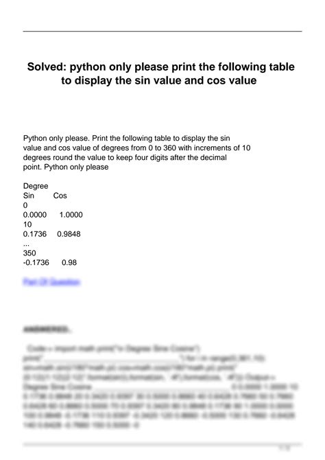 Sin and Cos in Python に対する画像結果