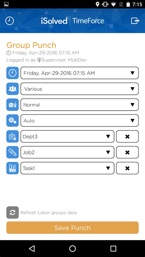 Image result for Isolved Employee Time Clock