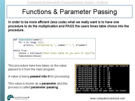 Afbeeldingsresultaten voor Parameter Computer Science GCSE