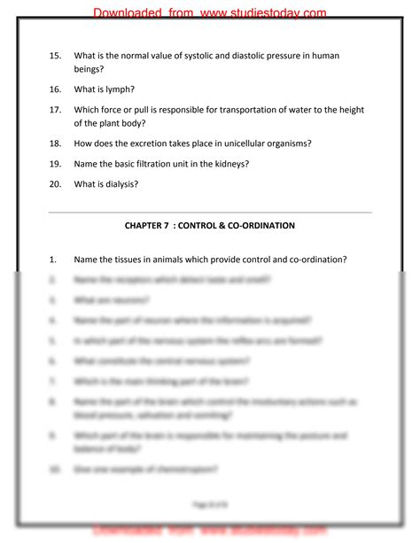 Image result for Life Process Worksheet Class 10