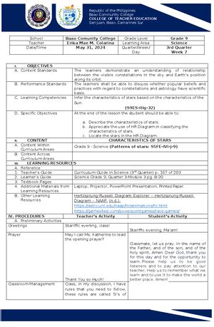 Toradh íomhá ar Sample Copy of Lesson Plan