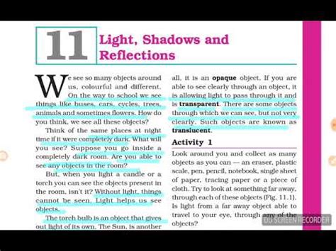 Image result for Chapter Light Shadow and Reflection Full Explanation of Class 6th