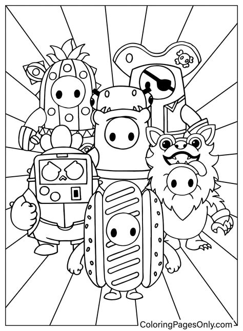 Image result for Fall Guys Coloring Pages