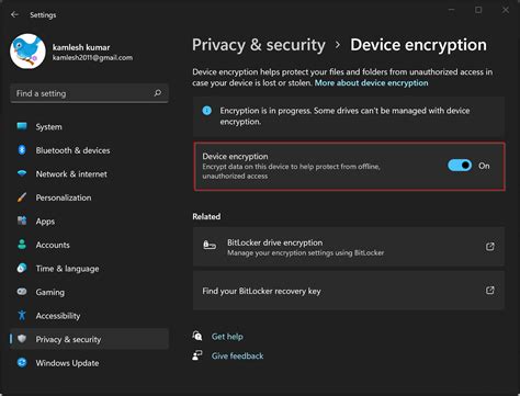 Toradh íomhá ar Device Encryption Settings FR