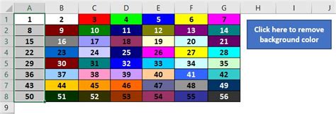 VBA Fill Color Index Numbers ಗಾಗಿ ಇಮೇಜ್ ಫಲಿತಾಂಶ