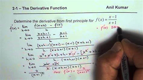 Toradh íomhá ar Finding the First Derivative of a Function