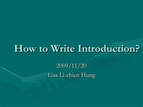 Image result for Examples On How to Write An Introduction
