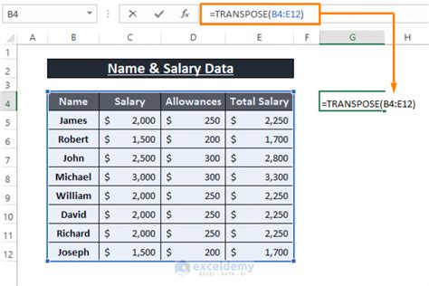 Afbeeldingsresultaten voor How to Use the Transpose Function in Excel