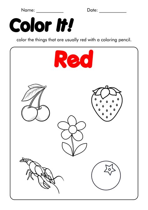 Image result for Color:Red Printable Color