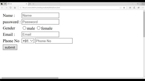 Simple Form in HTML に対する画像結果