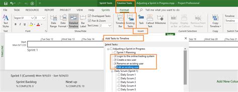 Image result for MS Project Timeline View