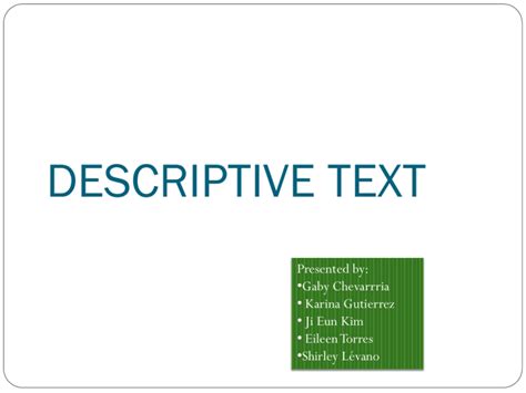 Image result for Descriptive Text Definition