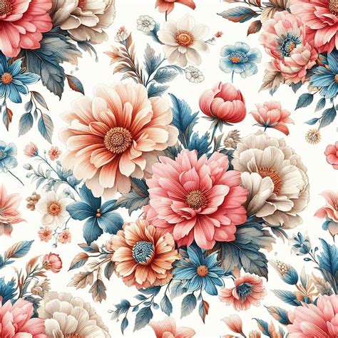 Image result for Colorful Flowers Seamless Pattern