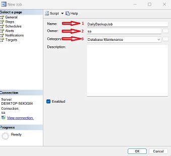 SQL Server Jobs に対する画像結果