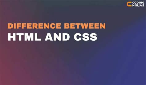 Difference Btw HTML and CSS に対する画像結果
