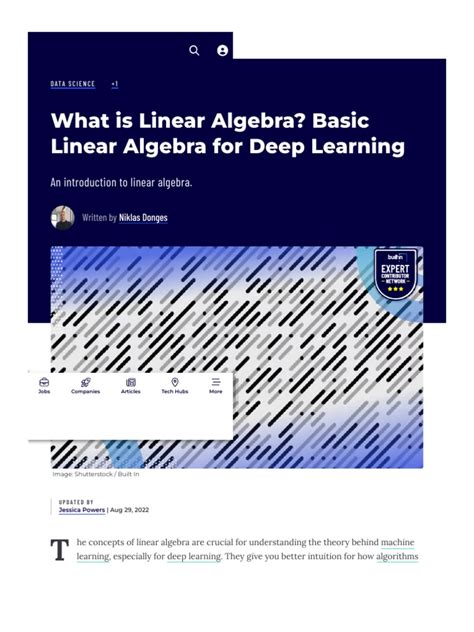 Image result for Linear Algebra Deep Learning