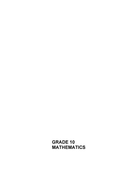 Image result for Mathematics Essentials Notes Grade 10