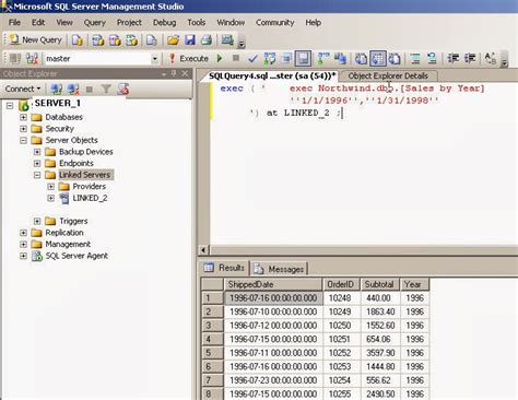 Image result for Standard Provider Name From MS SQL Linked Server