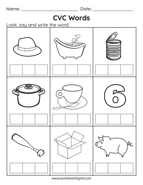 Image result for Write CVC Words Worksheets