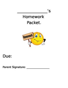 Image result for Printable Homework Cover Sheet
