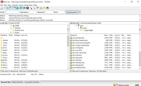 FTP Client PC に対する画像結果