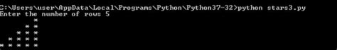Image result for Star Pattern Python Code