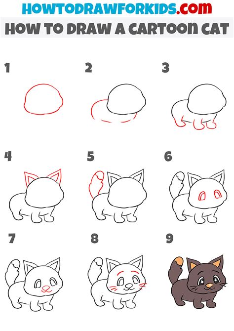 Afbeeldingsresultaten voor How to Draw Cute Cartoon Cats