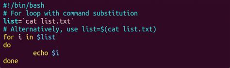 For Loop in Bash Script に対する画像結果