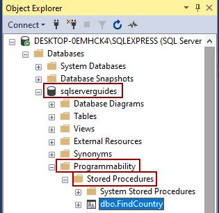 Store Procedure View in SQL に対する画像結果