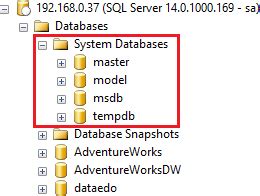 Image result for SQL Server Defalt Datbases