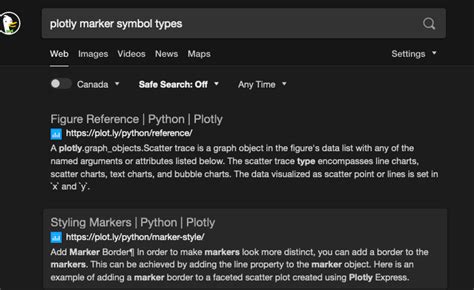 Plotly JavaScript Marker Symbol に対する画像結果