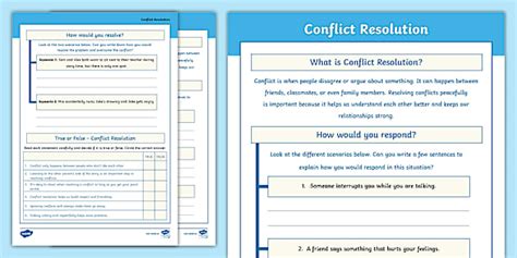 Image result for Conflict Resolution Activity