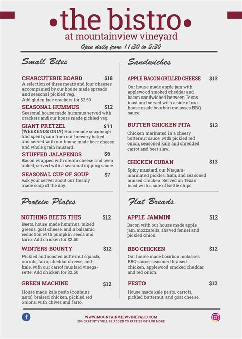 Image result for Bistro Restaurant Menu