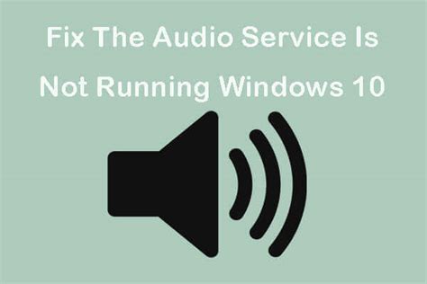 Image result for Audio Service Not Running