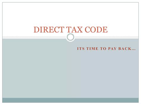 Direct Tax Code に対する画像結果