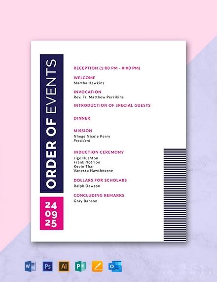 Image result for Sample Event Program Template