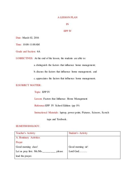 Image result for 4A Model Lesson Plan