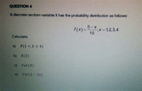 Toradh íomhá ar Discrete Random Variable Calculator