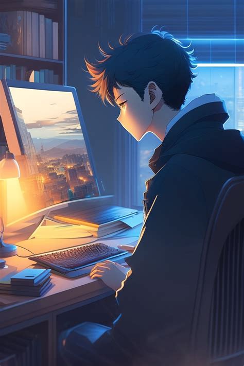 Afbeeldingsresultaten voor Anime About Computer Science Black