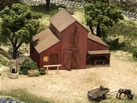 HO Scale Barn Kit に対する画像結果