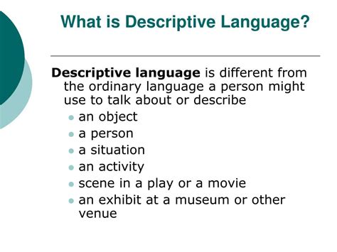 Image result for What Is Descriptive Language