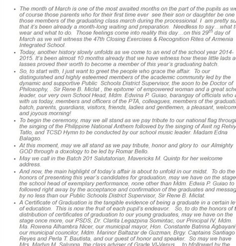 Toradh íomhá ar Kindergarten Graduation Ceremony Script