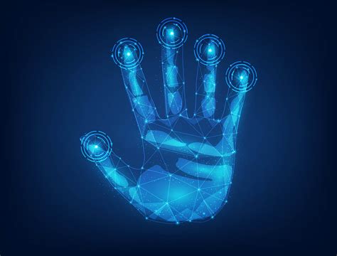 Toradh íomhá ar Futuristic Biometric Hand Scanner