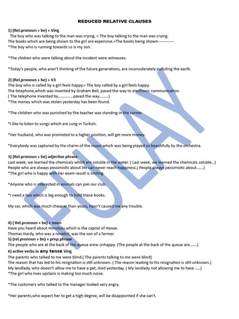 Reduced Relative Clause Examples に対する画像結果