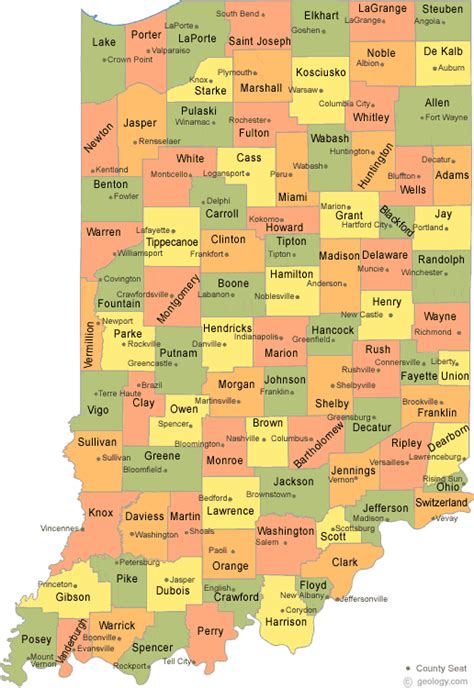 Image result for Indiana Zip Code Map with Cities