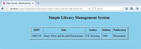 Toradh íomhá ar Library Management System MySQL Code