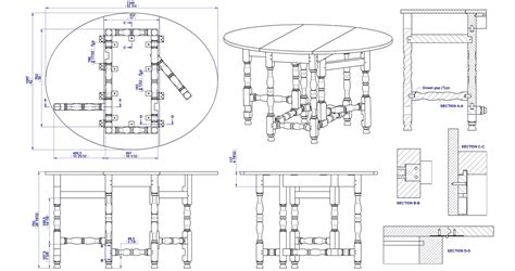 Toradh íomhá ar Folding Table Exploded-View