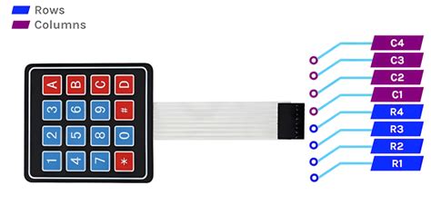 Image result for Arduino Membrane Keypad Pinouts