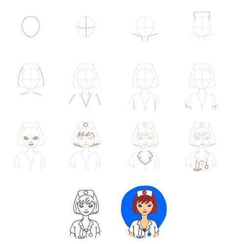 How to Draw a Nurse to Easy Drawing に対する画像結果